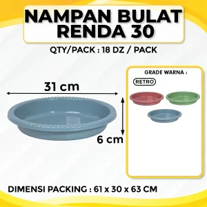 Nampan Bulat Renda 30