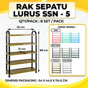 Rak Sepatu Lurus Susun 5