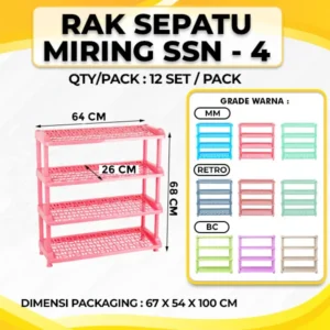 Rak Sepatu Miring Susun 4