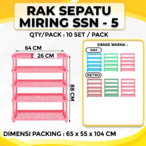 Rak Sepatu Miring Susun 5