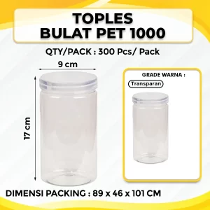 Toples PET Bulat 1000 TPP