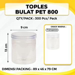 Toples PET Bulat 800 TPP