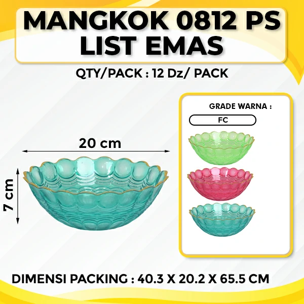 0812 PS Bowl Gold Trim