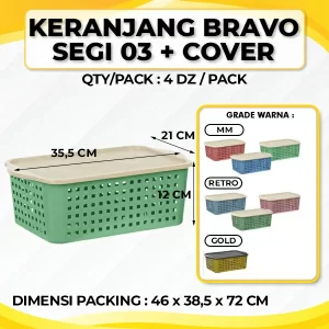 Keranjang Segi Bravo 03 + Cover