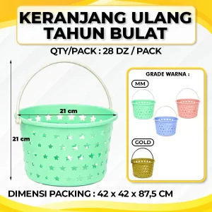 Keranjang Ulang Tahun Bulat