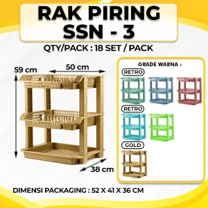 Rak Piring Susun 3