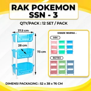 Pokemon Rack 3 Tier