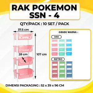 Pokemon Rack 4 Tier