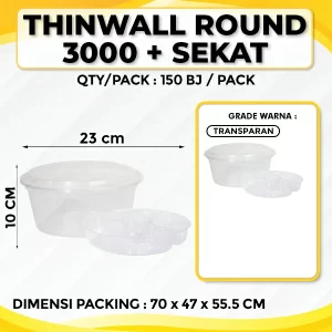 Thinwall Round 3000 + Sekat