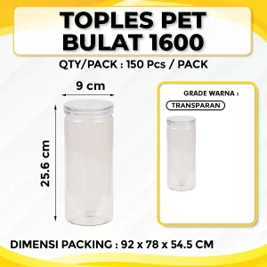 toples plastik bulat bening