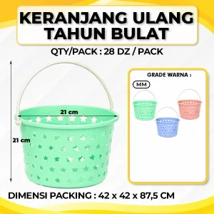 Keranjang Ulang Tahun Bulat