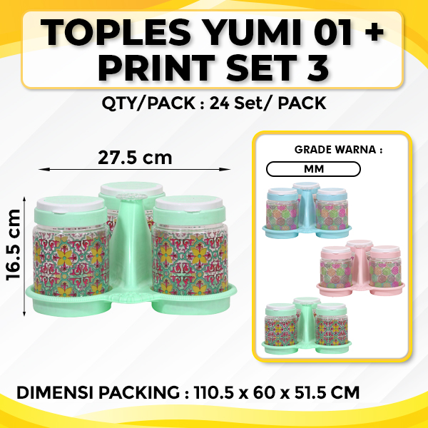 Toples PET Yumi 01 + Print Set 3