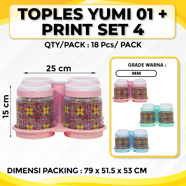 Toples PET Yumi 01 + Print Set 4