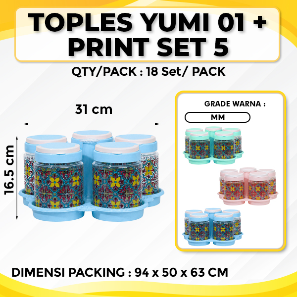 Toples PET Yumi 01 + Print Set 5